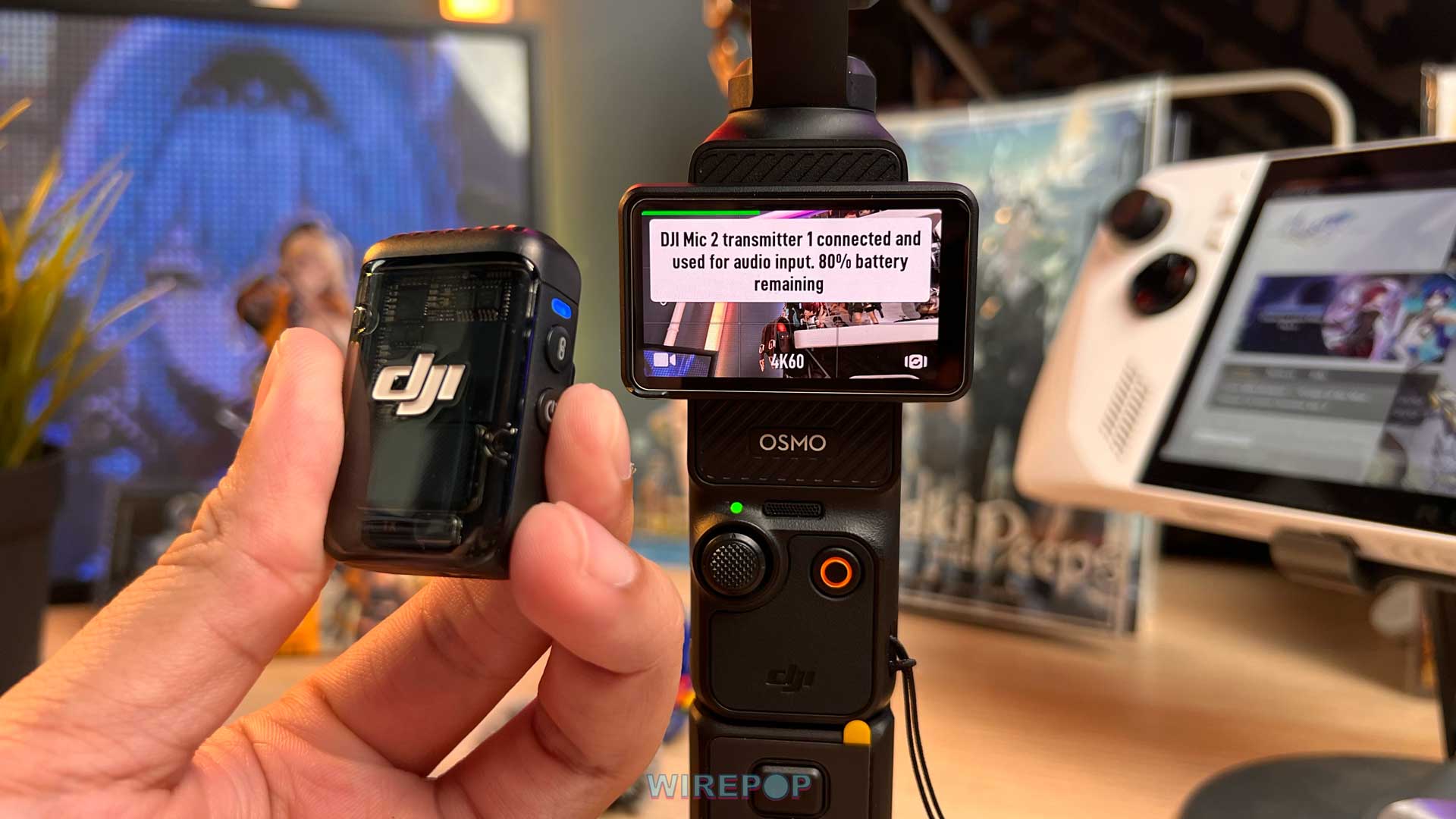 Indikator baterai pada DJI OSMO Pocket 3
