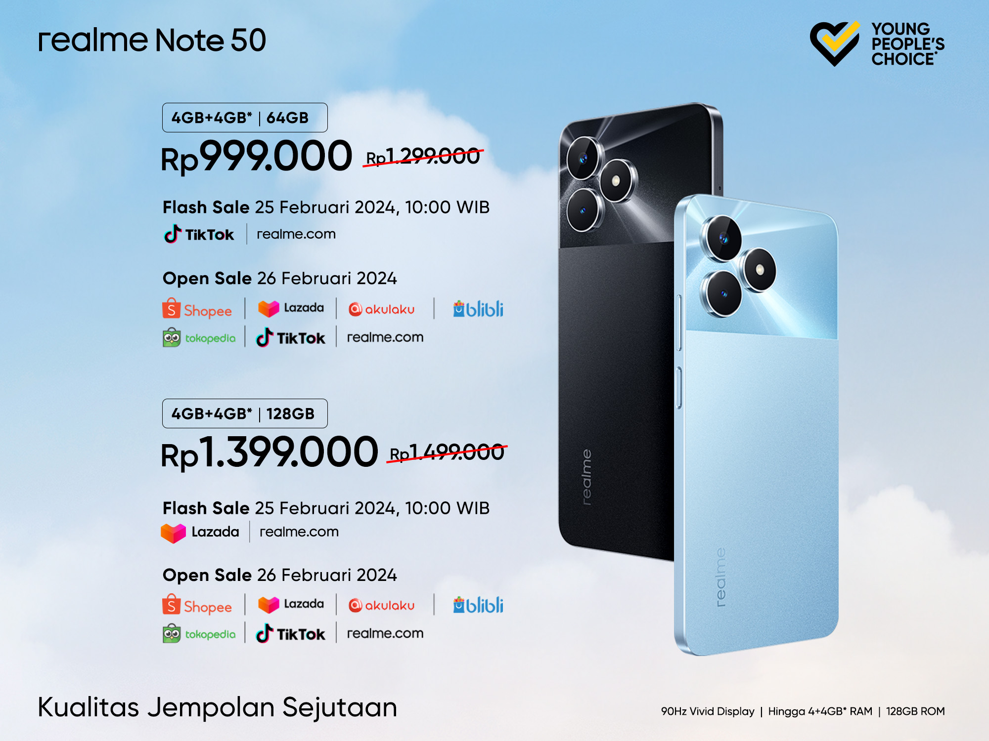 Harga realme Note 50 dibawah 1 juta di Indonesia!