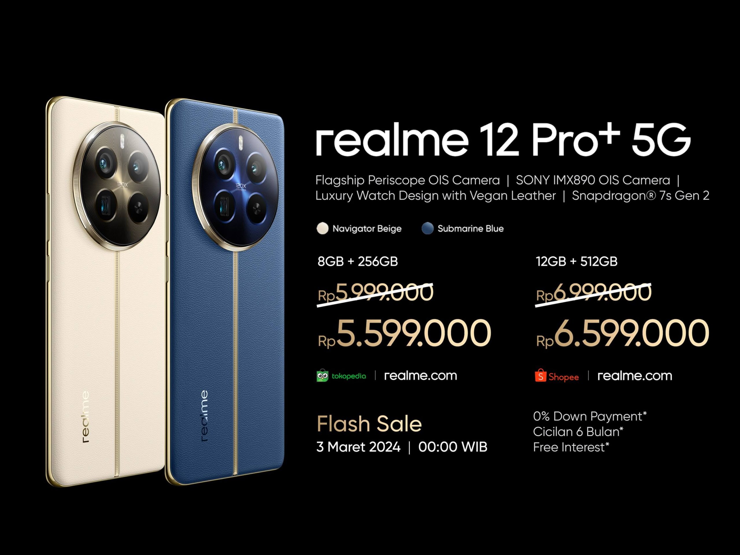 realme 12 Pro+ 5G menghadirkan pengalaman kamera flagship ke ranah midrange dengan telephoto periscope pertama di kelasnya.