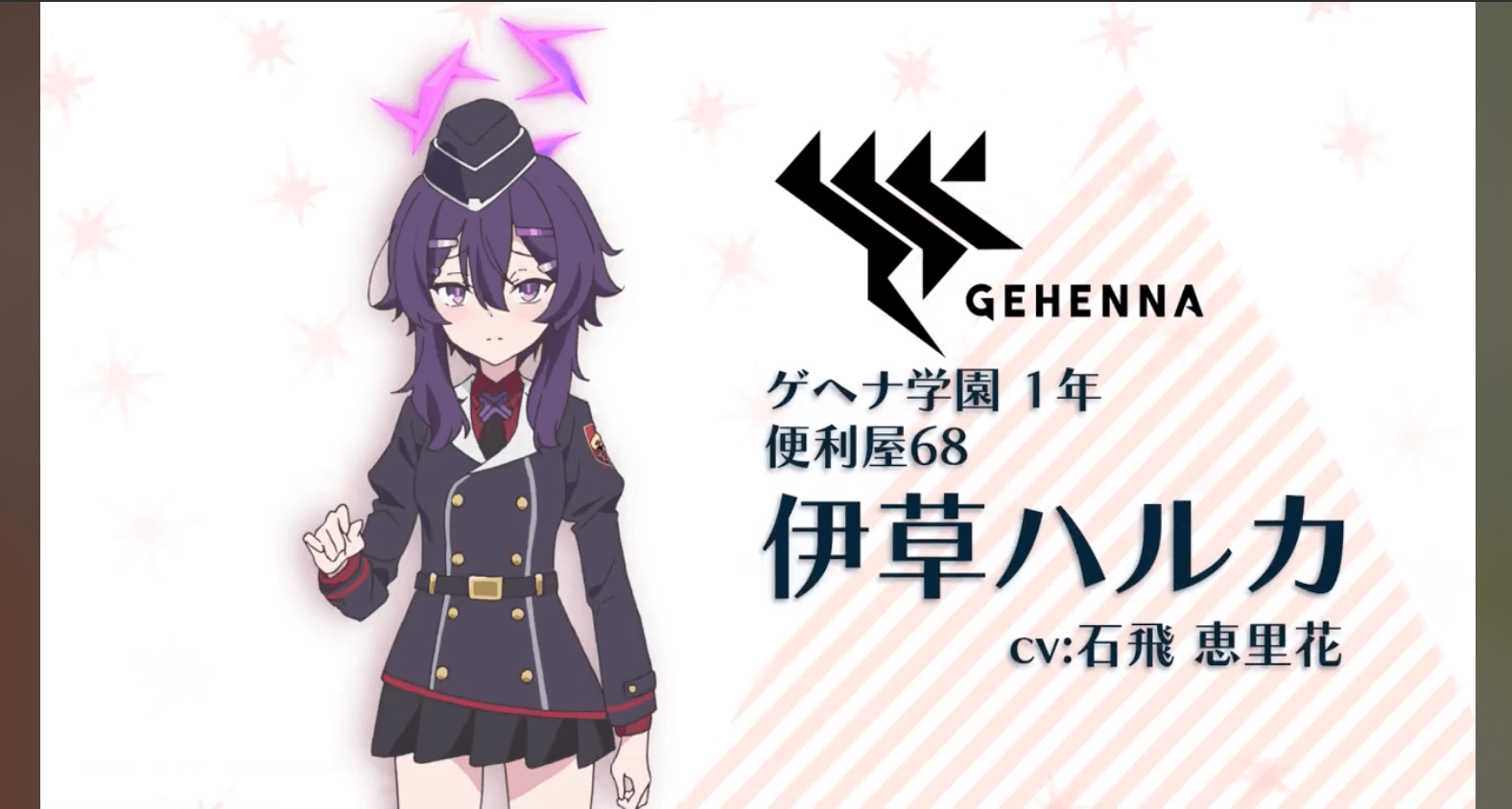 Igusa Haruka, karakter dari Squad Problem Solver 68, Gehenna Academy menjadi karakter yang di highlight pada kali ini.