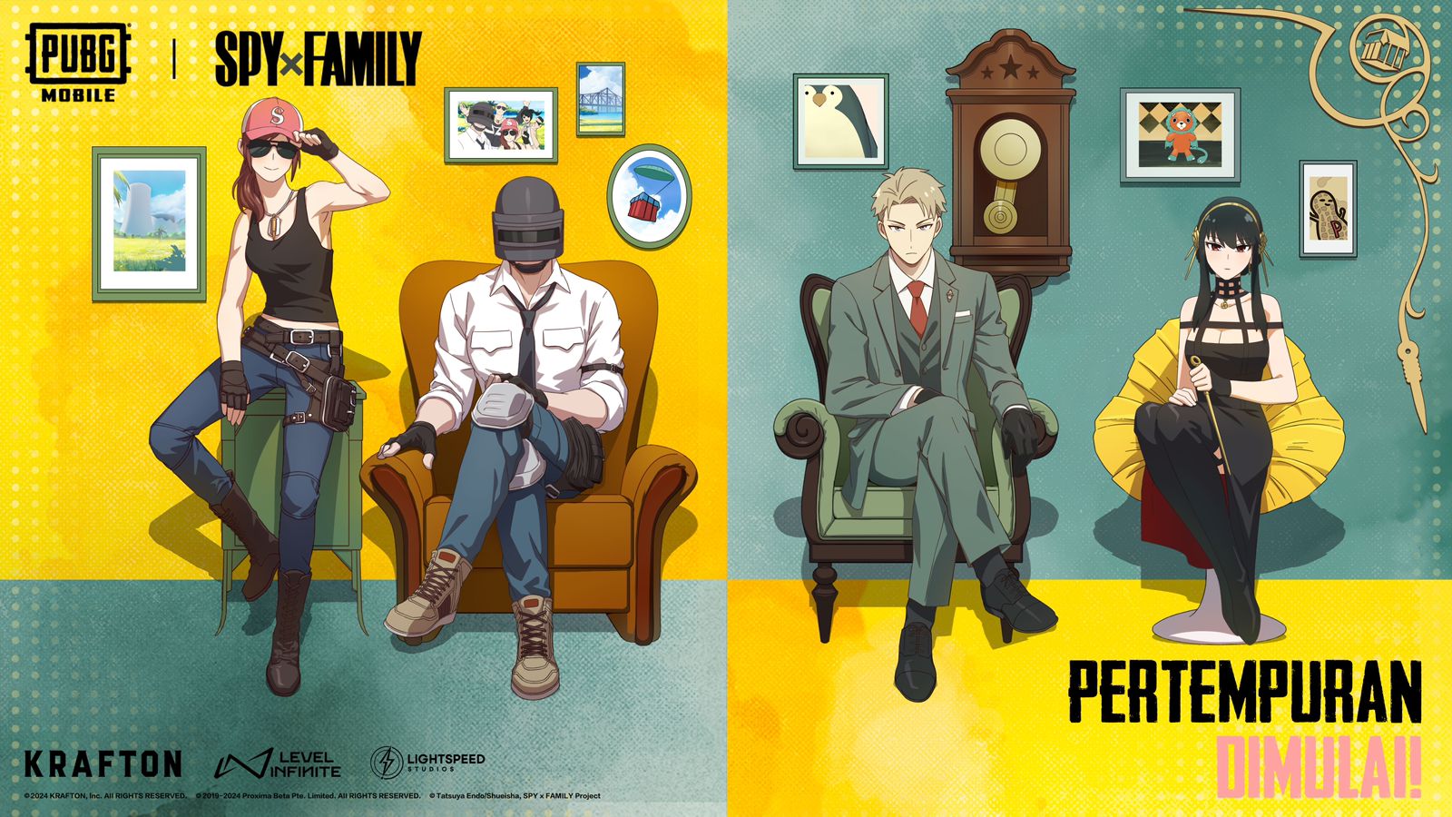 Skin dan juga tone warna baru untuk PUBG Mobile Spy x Family
