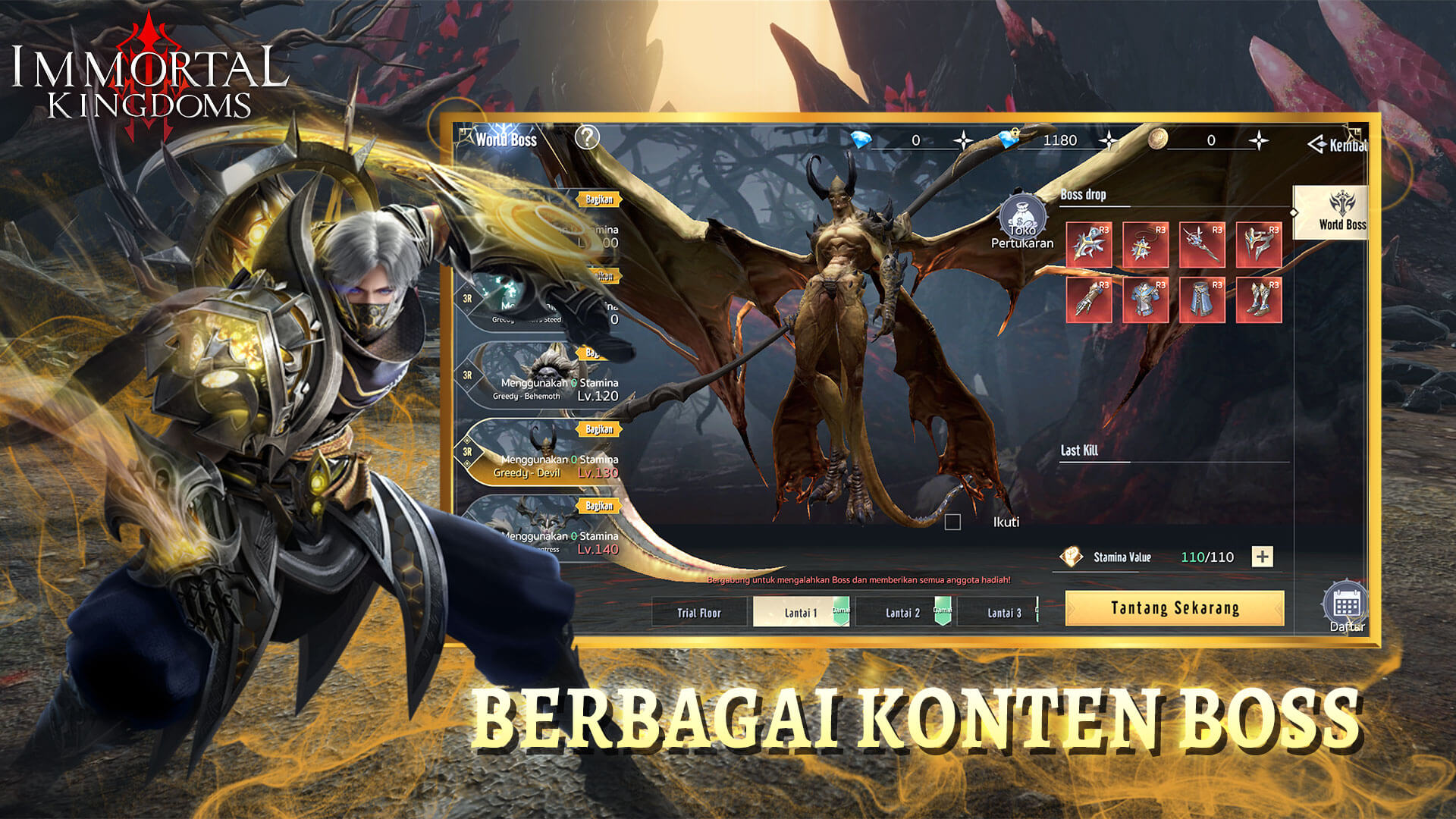 Boss menantang pun siap menyambut!