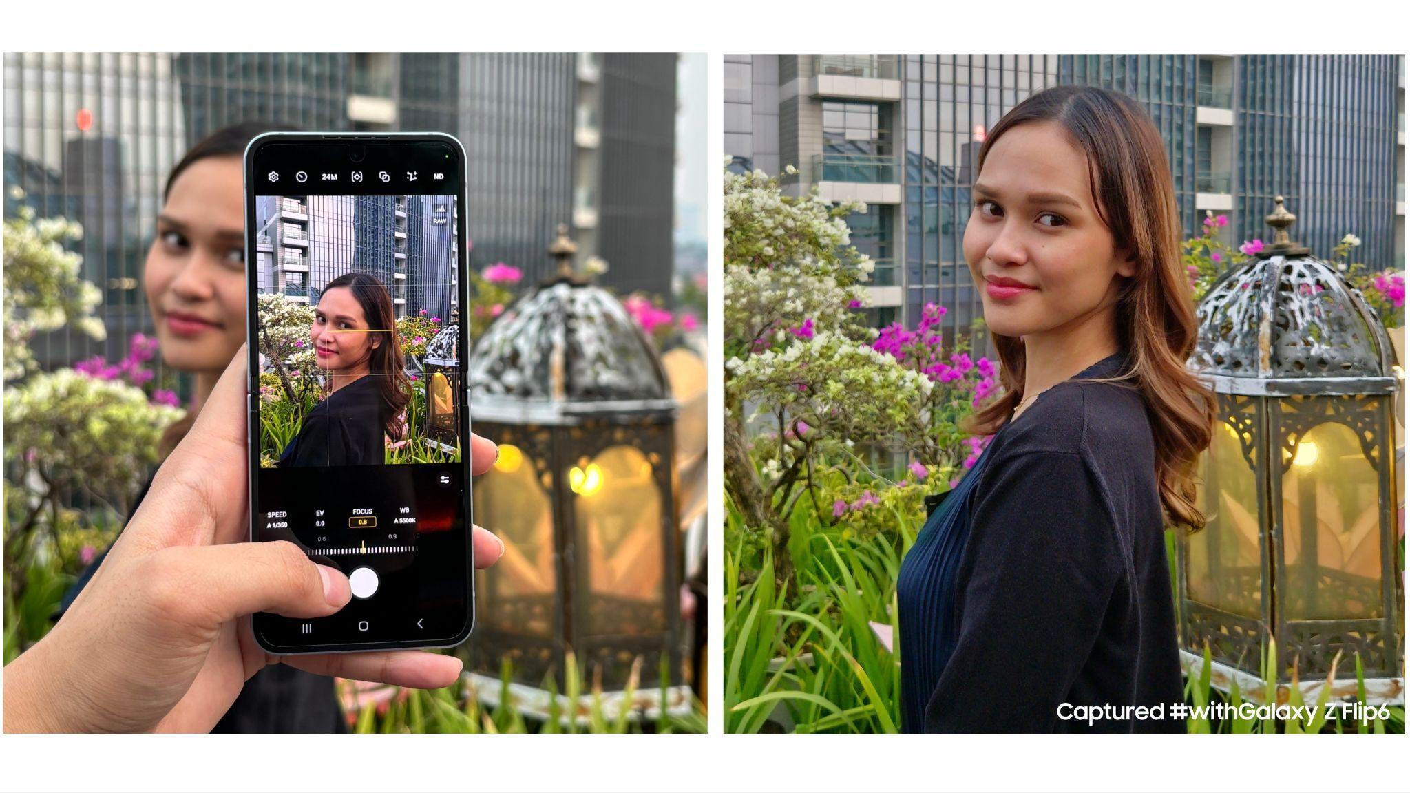 Expert RAW di Galaxy Z Flip6 memungkinkan kamu untuk mensetting kamera  sehingga hasilnya seperti dari kamera profesional 