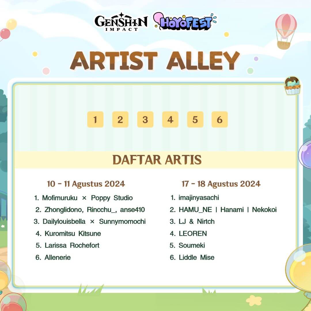 Pertama kalinya di Dunia! Hoyo FEST 2024 hadirkan Artist Alley di Indonesia!