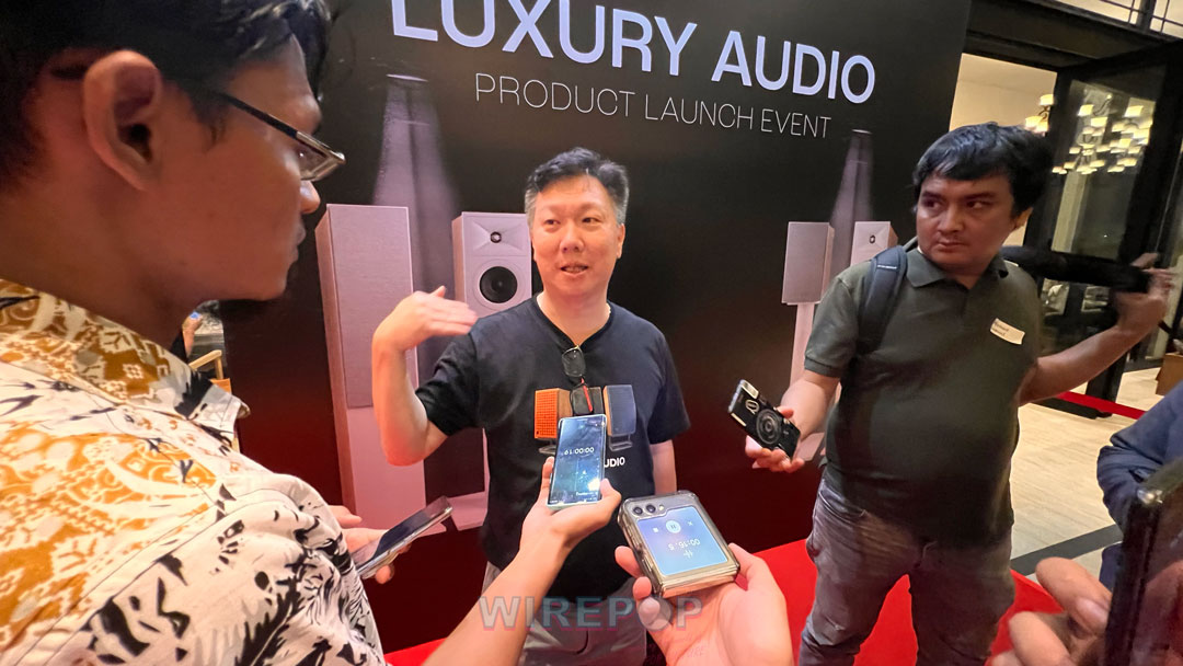 Gunawan Tantomo saat bertemu awak media membahas lineup JBL Luxury.