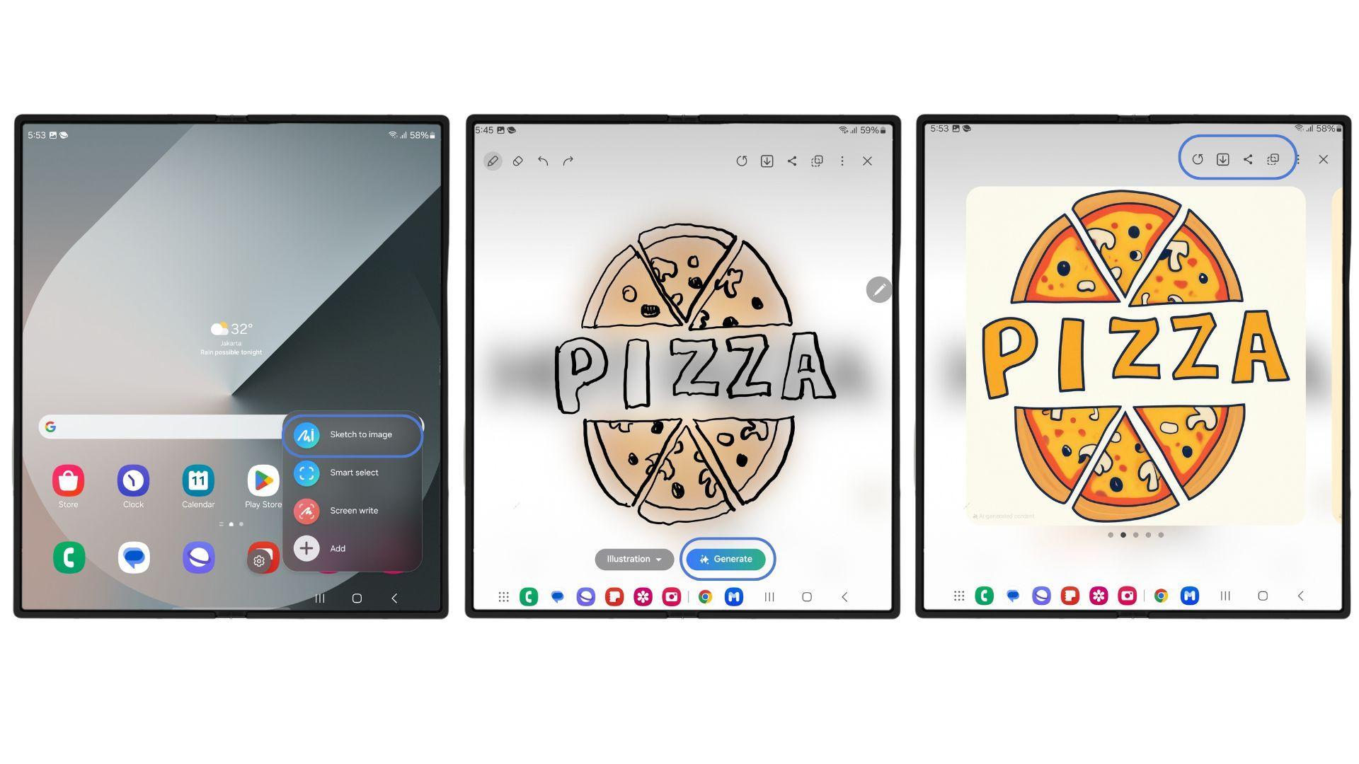 Step by step untuk menggunakan Sketch to Image via fitur Air Command