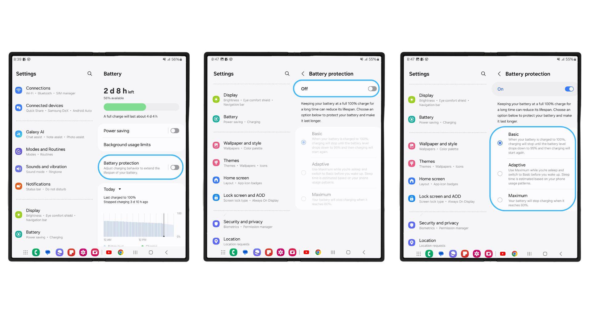 Step by step untuk mengaktifkan fitur battery protection di device Galaxy Z Fold6 ataupun Z Flip6 kamu 