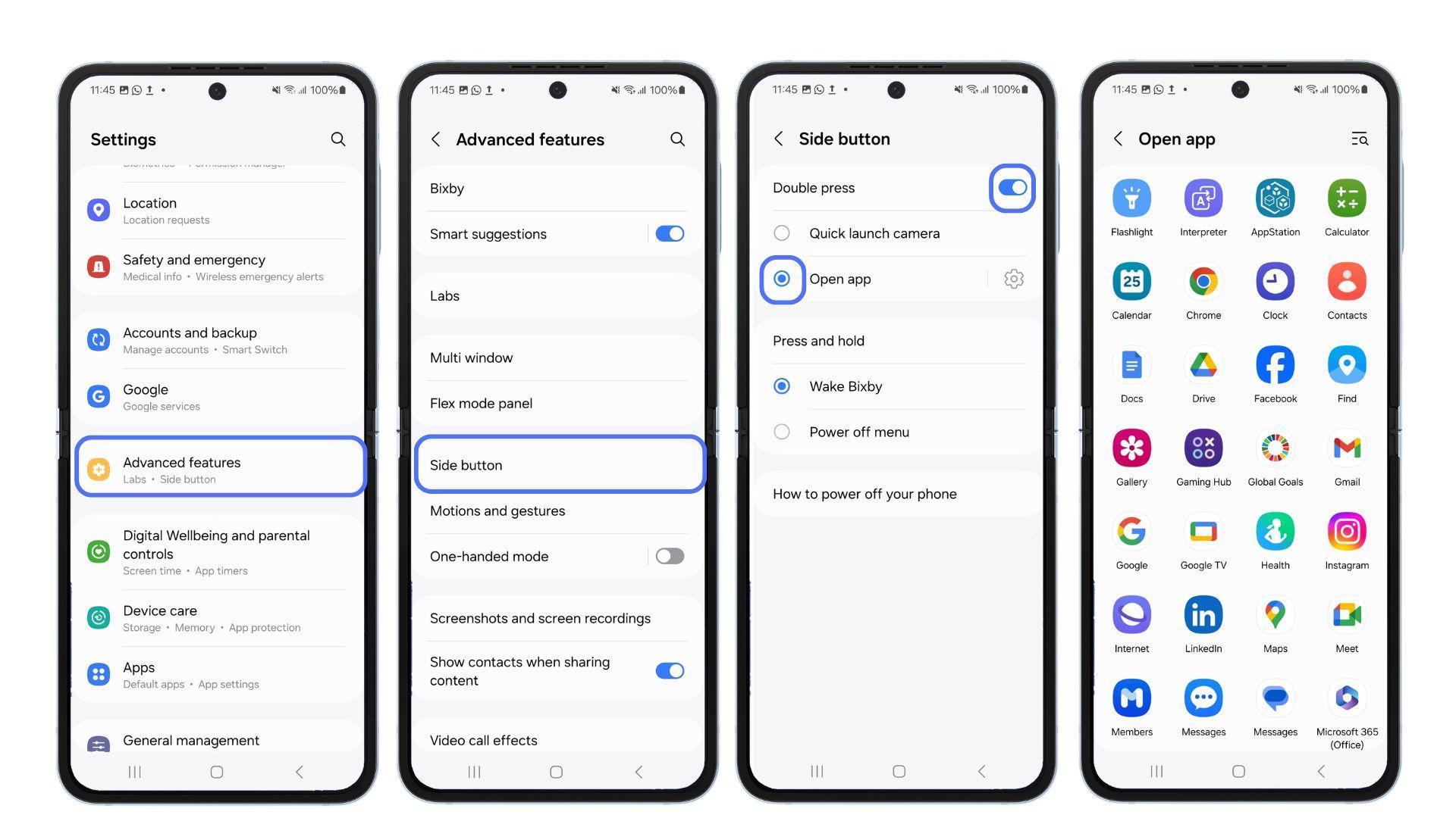 Personalisasi shortcut kamu jadi untuk penggunaan yang lebih praktis di Galaxy Z Flip6