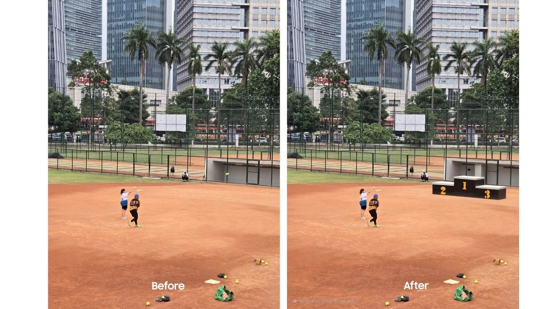 Pengguna bisa mengkreasikan berbagai ide dengan sketch to image saat sedang mengambil foto olahraga agar jadi lebih menarik
