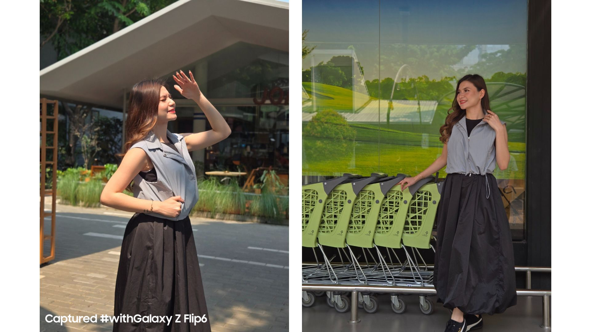 Menggunakan Galaxy Z Flip6, Claudia bisa lebih mudah  mengambil foto  ekspresi dari subjek dan berkreasi ambience di sekitar 