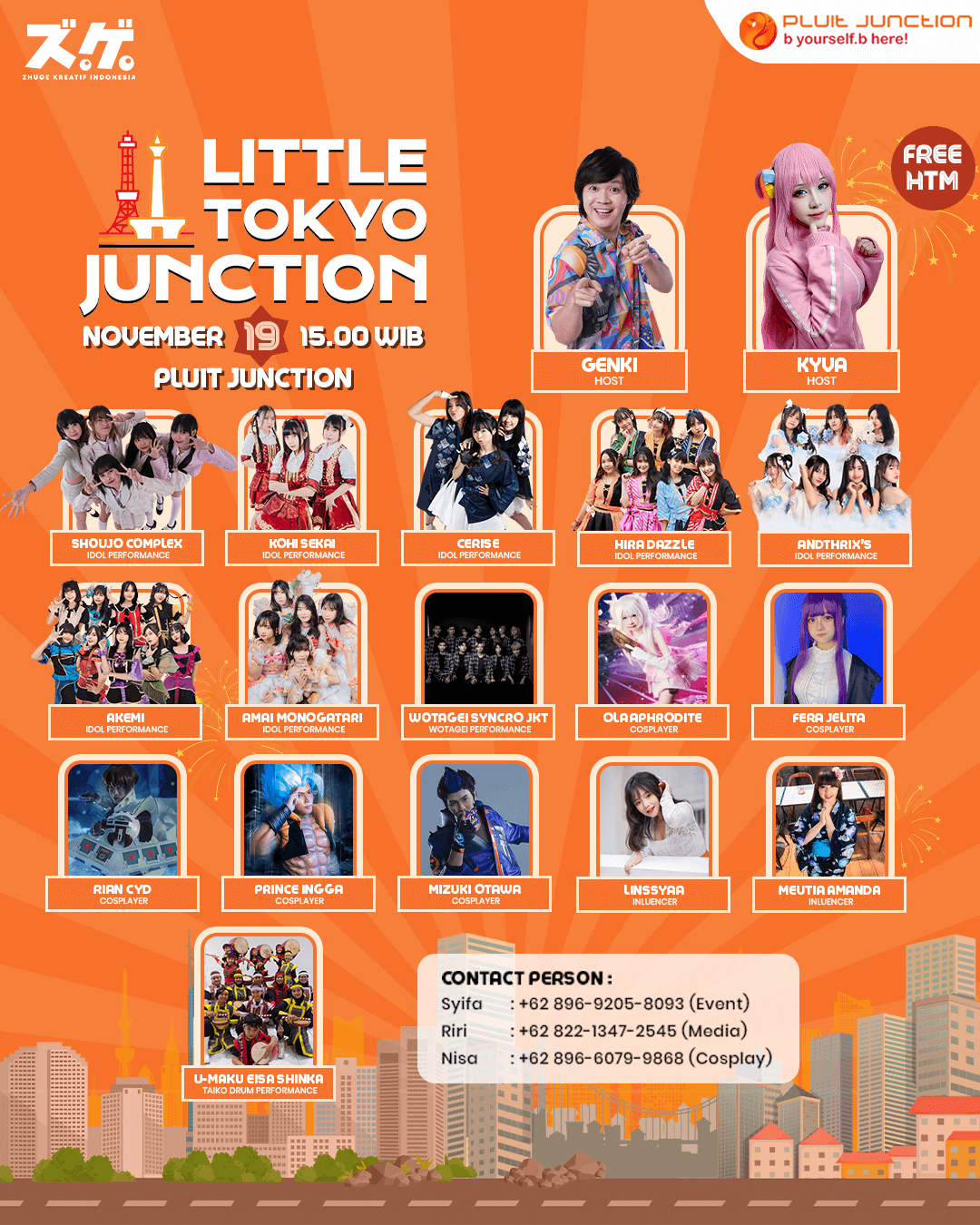 Poster guest yang akan hadir di event Little Tokyo Junction!