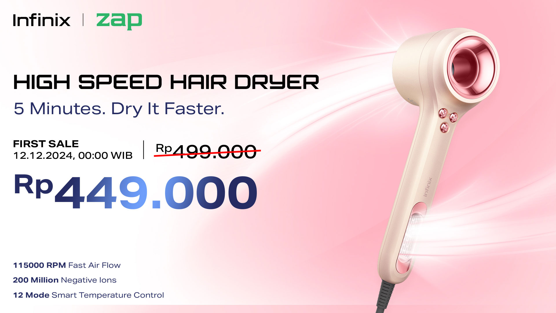 Harga Infinix High-Speed Hair Dryer