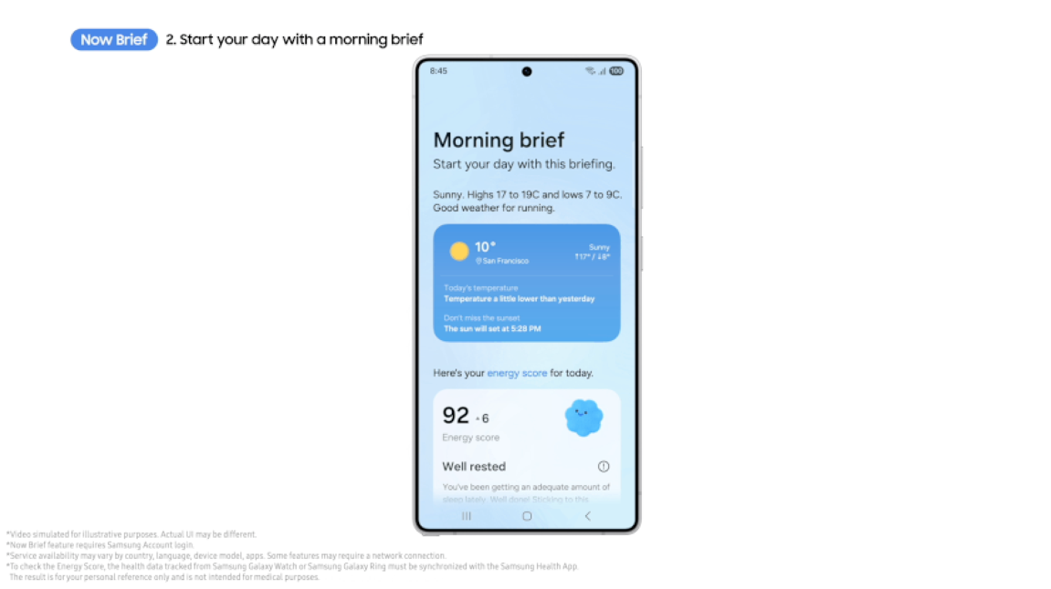 Morning Brief yang kini semakin intuitif di Galaxy S25 Series dengan Galaxy AI.