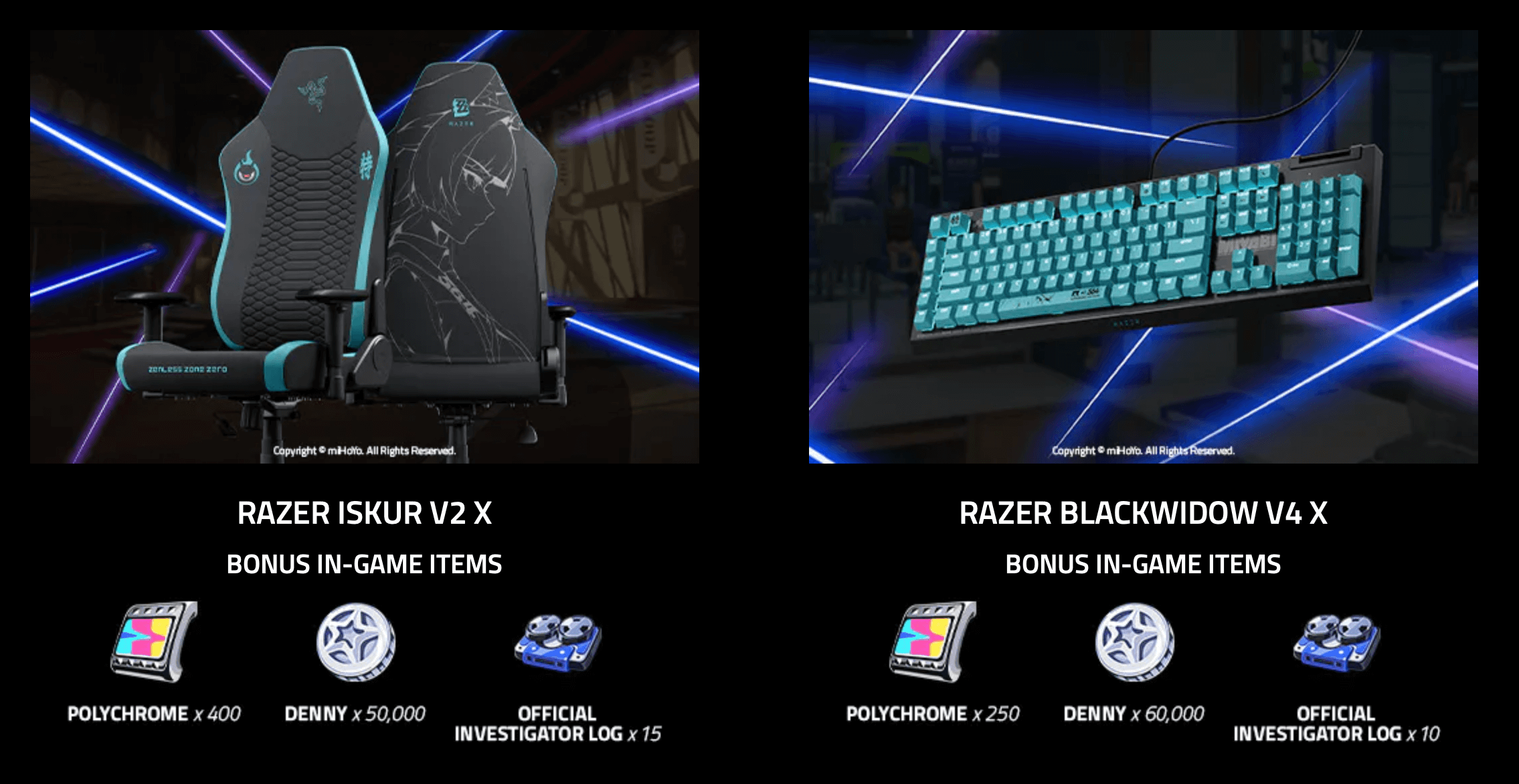 Razer Iskur V2 X dan BlackWidow V4 X edisi khusus kolaborasi dengan Genshin Impact