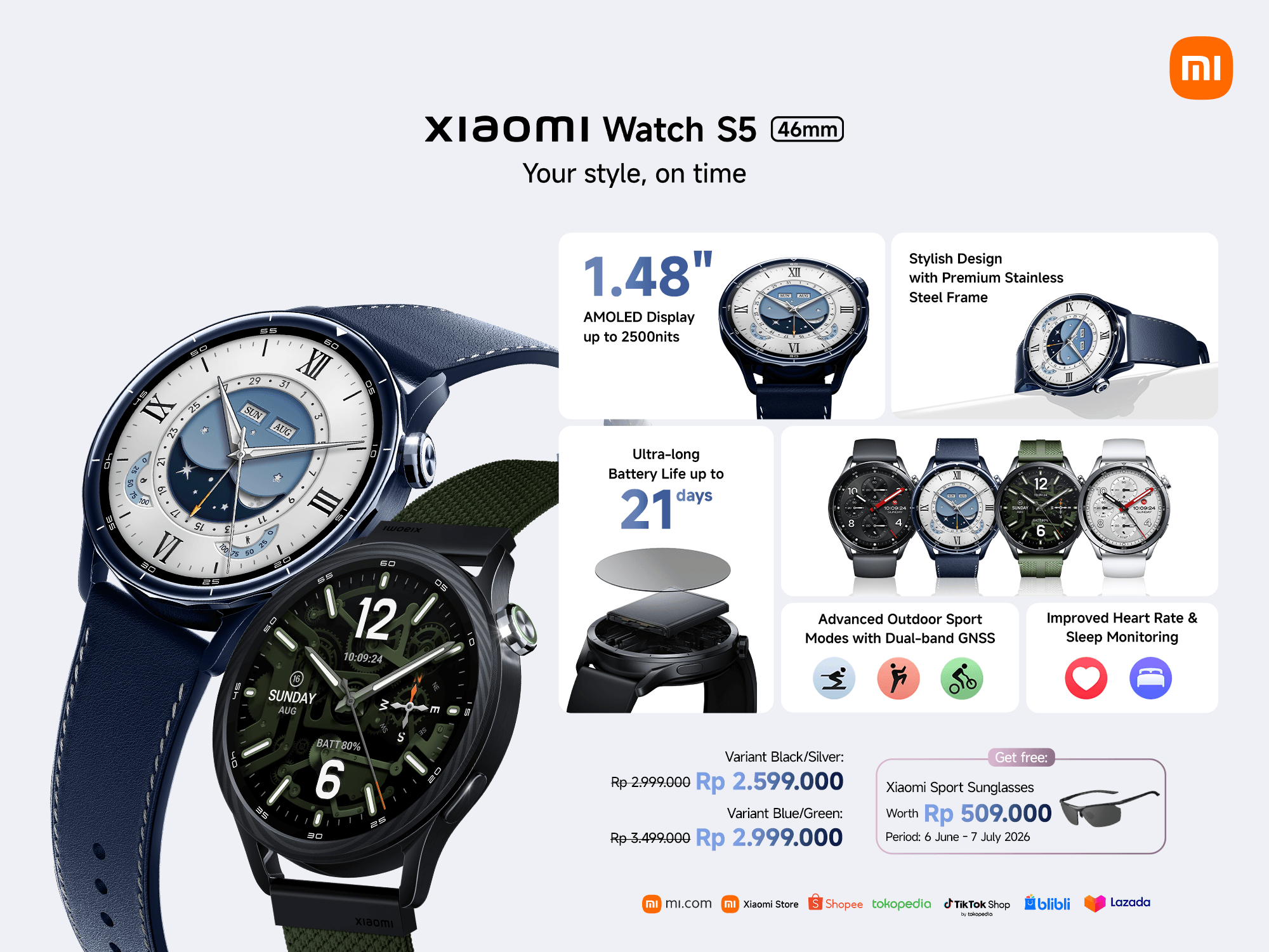 Xiaomi Watch S2, pilihan smartwatch 2 Jutaan terbaik.